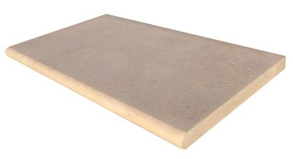 Margelle bord DEMI rond Pierre d'Egypte LUXOR GREY Sablée brossée 33 x 61 ép. 3 cm