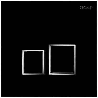 Plaque de commande SQUARE INGENIO avec inserts brillants Noir mat NF 