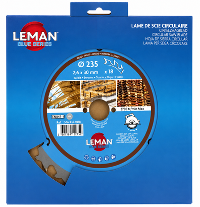 Lame scie circulaire chantier Ø235 alésage 30 - Leman