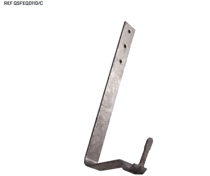 Crochet équerre pour gouttière pose chevron Nantais - Relevé 10CM