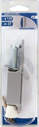 Arrêt de porte à pédale Gris 25x130x30 Blister de 1