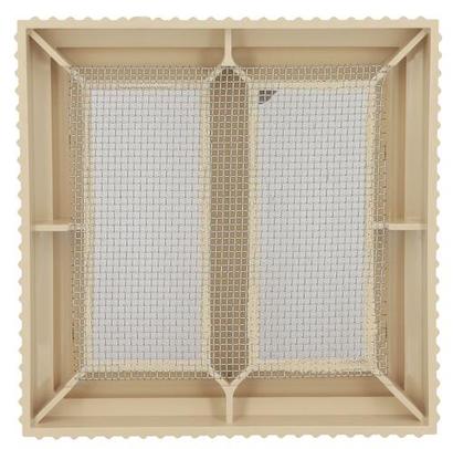 Grille d'aération carrée intérieure et extérieure sable 120x120MM - Nicoll