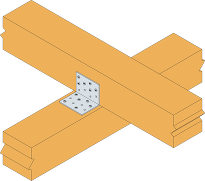 EQUERRE SIMPLE 60 X 60 X 80 X 2.5