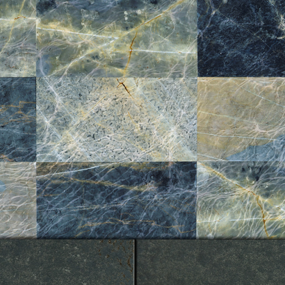 Dalle BALI MIX Gold 30 x 60 x 1,2 cm - Marbré bord scié