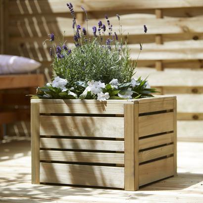 BAC CARRÉ FLUX 50 X 50 X 38 CM EPICEA AUTOCLAVE + GEOTEXTILE