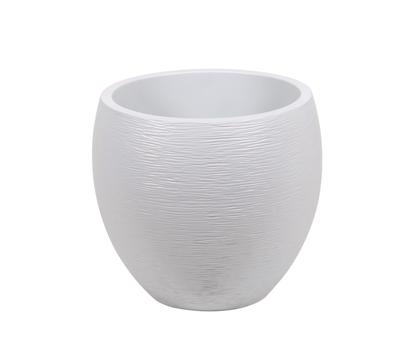 Pot Rond EGG GRAPHIT Ø50cm H45cm 46L Blanc Cérusé