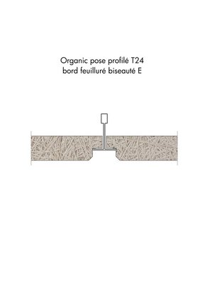 Dalle en fibre de bois Organic Pure T24 bord E 1200x600x25 mm