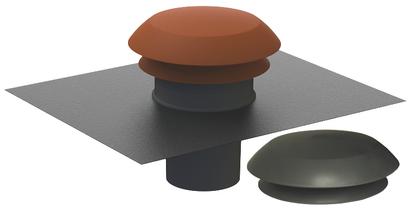 Chapeau de toiture Ø150/160MM pour tuile et ardoise - Autogyre