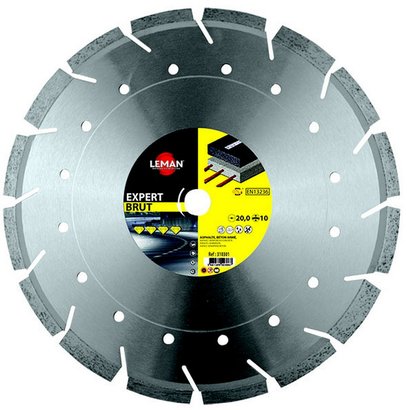 DISQUE DIAMANT SEGMENTS ASPHALTE-BETON ARME 300X25.4-22.2 HT 10