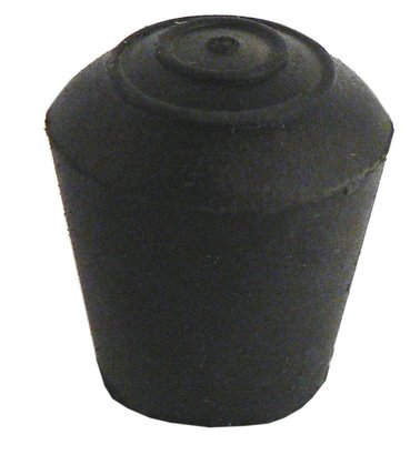 Embout rond enveloppant Caoutchouc noir Ø16 Blister de 8