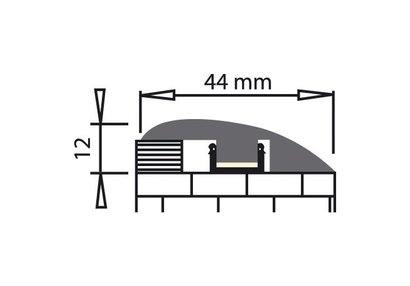 PROFIL FORTE EGALISATION 627 CHENE POLAIRE 2700 X 12 MM