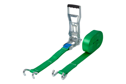 Sangle d'arrimage EUROPLEX 50 mm 9 m verte à tendeur inversé
