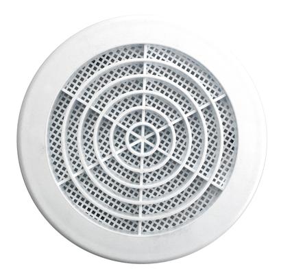 Grille concentrique Ø125MM blanche aluminium avec moustiquaire (A/M) - Autogyre