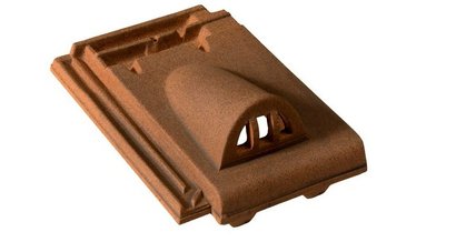 Tuile chatiere charteruse/regence terre cuite brun vieilli - long. 32,8 cm x larg. 22,6 cm