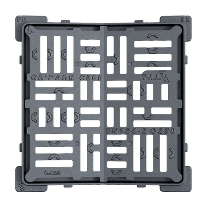 Grille concave avec cadre PMR C250 300x300mm