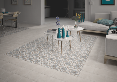 Carrelage sol intérieur ADOBE 20x20cm ép.8,7mm - Basma Ivory