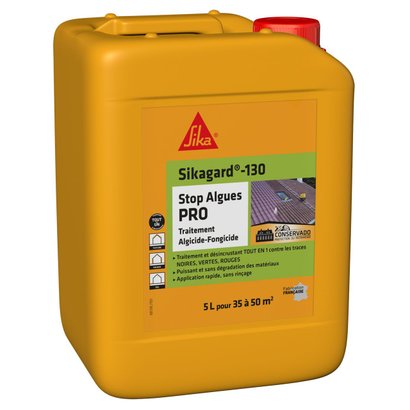 Traitement algicide et fongicide Sikagard 130 Stop Algues Pro 20L