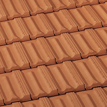 Tuile marseille terre cuite rouge - long. 43,3 cm x larg. 26 cm