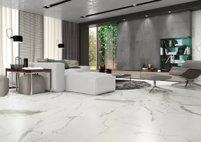 Carrelage sol intérieur STATUARIO 60x60cm ép.9mm - Rectifié - Mate