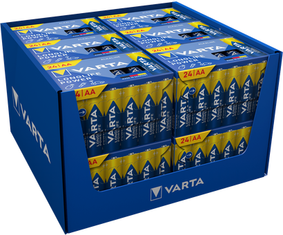 Pile Alcaline VARTA  Longlife Power  AA/LR6 - Lot de 24 unités