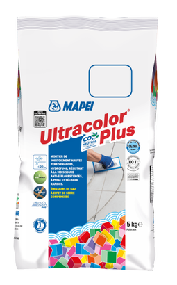 Mortier de jointoiement base ciment - ULTRACOLOR PLUS - Coloris 112 Gris moyen - Sac de 5kg