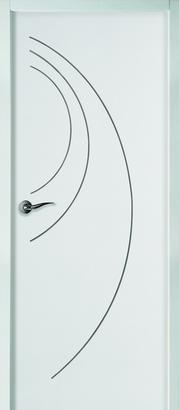 Bloc-porte INFINI à Recouvrement - Rainurée Groove Ame Pleine - Huisserie EVO+ 50-72mm - Serrure PDDT - Poussant Gauche - 204x83cm - AXE 50MM