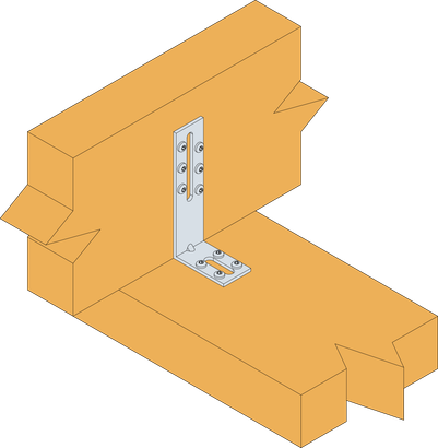 EQUERRE FIXATION RENFORCEE 100 X 55 X 30 X 2.5
