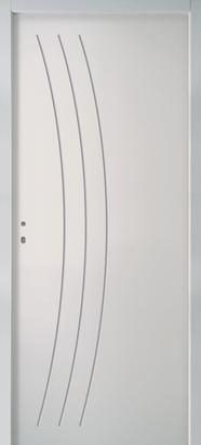 BLOC PORTE RAINURÉE GROOVE - MODÈLE ONDE 2040 X 830 POUSSANT GAUCHE RECOUVREMENT