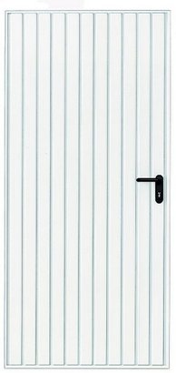 BLOC PORTE SERVICE ACIER 2125X845 NERVURE B9016