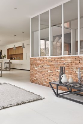 Parement BRIKELIA VINTAGE Rectifié - L.23xHt4,9cm ép.2,2cm - Coloris Ton Rouge