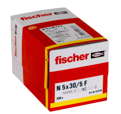 CHEVILLE A FRAPPER N A COLLERETTE EPAISSE D5X30 BOITE 200