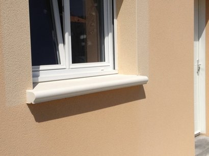 APPUI LISSE Profondeur 39 - 120-130 BLANC CASSE