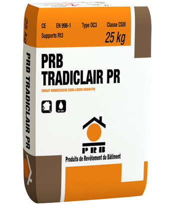 Enduit monocouche semi lourd grain fin TRADICLAIR Ton Pierre sac de 25kg