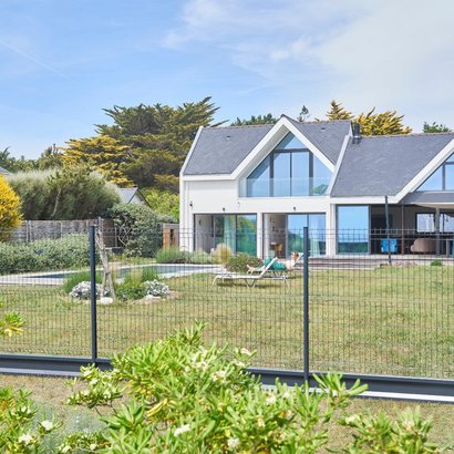 Grillage Panneau rigide AXYLE MS 2,50 m x Ht 1,22 m Gris 7016 - Maille 200 x 55,55 mm - Fil 4/5 mm