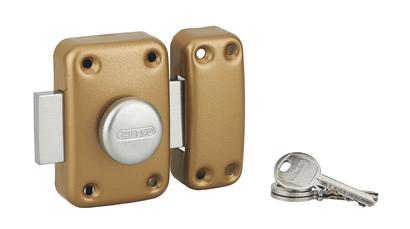 Verrou apache bouton cylindre 45MM 3 clés or - Thirard