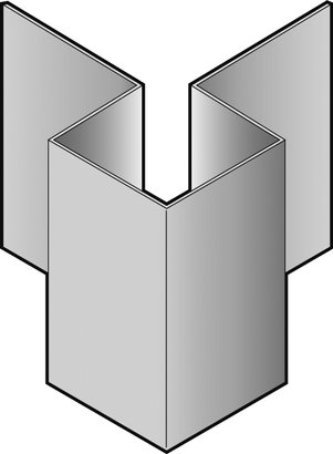 Profil Coin Extérieur pour bardage CEDRAL LAP 3m - C01 Blanc