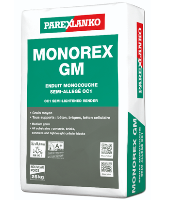 Enduit monocouche semi allégé OC1 sac de 25KG - Parexlanko