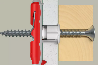 Cheville à bascule avec vis tête ronde DuoTec 12 - Boîte de 10