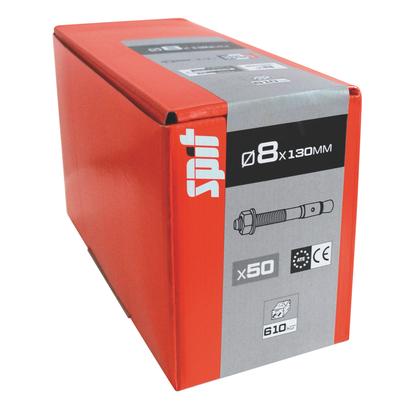 Goujon  à bague  FIX 3 SPIT   Ø8x130MM - Boite de 50 pièces