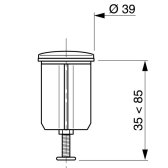 Clapet rentrant pour bonde automatique Ø39mm