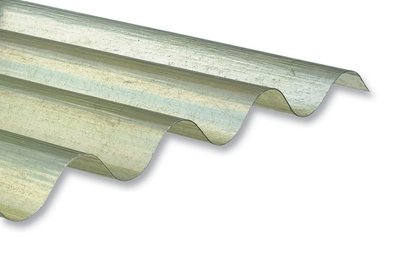 Plaque ondulée petite onde polyester PO 90 - 76 x 18 - 1.50 m x 0.90 m - Epaisseur 0.9 mm - Incolore