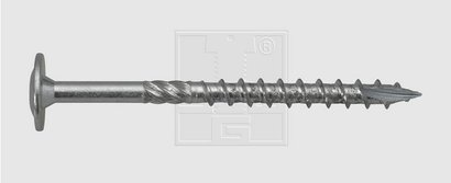 VIS POUR CHARPENTE - TX 40  8.0 X 60 mm - T. FRAISEE BOMBEE FP - P/100