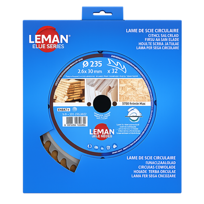 Lame scie circulaire bois Ø235 alésage 30 - Leman