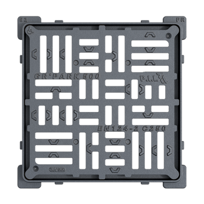  Grille plate avec cadre carré PMR C250 - 300 x 300MM