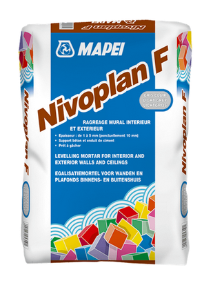 Ragréage mural fin - NIVOPLAN F Gris clair - Sac de 25kg