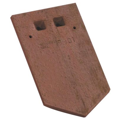 TUILE COURTE DE FAÎTAGE FER DE LANCE 16X38 ROUGE ANCIEN