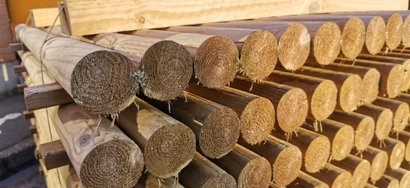 Rondins double chanfreins cl.4 diam 120 mm - 3,00 m