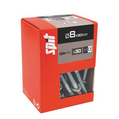 Goujon  à bague  FIX 3 SPIT   Ø8x90MM - Boite de 30 pièces