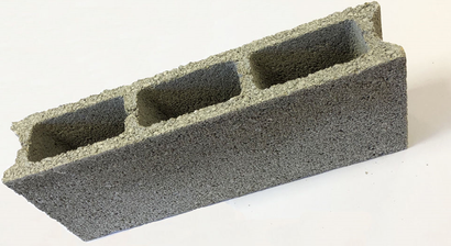 Bloc creux en béton B40 - long. 50cm x haut. 10cm x ep. 20 cm