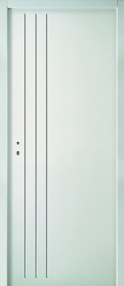 BLOC PORTE GROOVE ALVEOLAIRE EQUILIBRE PREPEINTE 2040 X 730 MM DROITE POUSSANT HUISSERIE 72 X 55